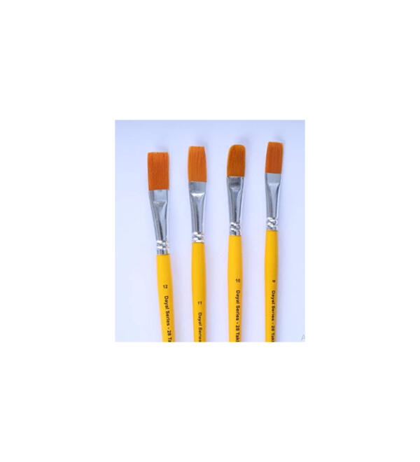 Dayal Flat Golden Taklon Brush Set - Image 4