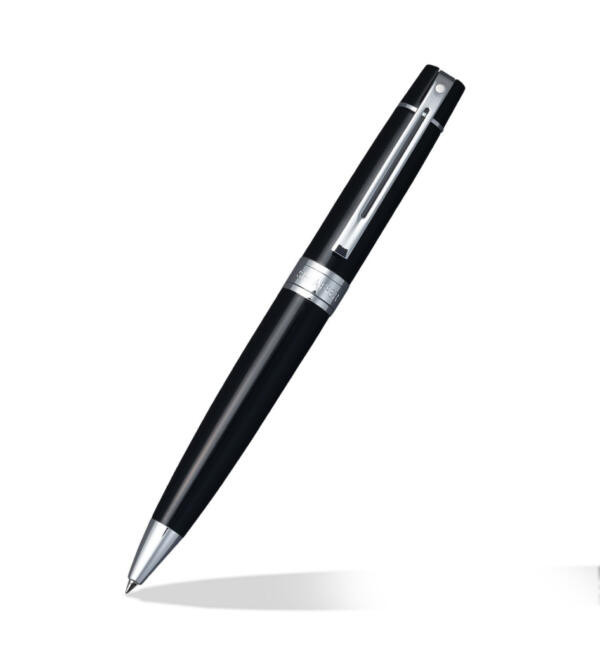 Sheaffer  Glossy Black Ballpoint Pen With Chrome Trim