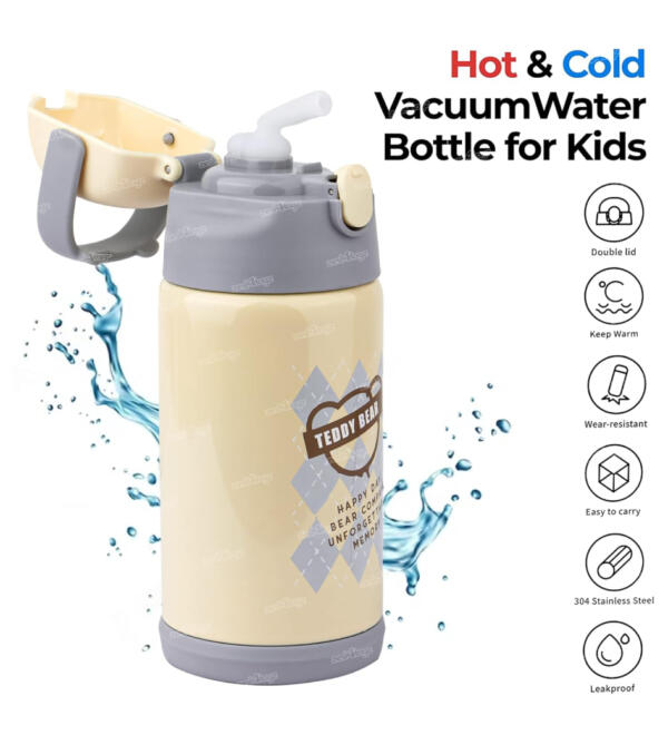 Bottle for Kids with Plush Bear Cover - Image 2