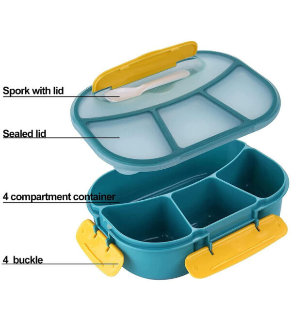 Leak Proof Dual Compartment Stainless Steel Lunch Box - Image 3