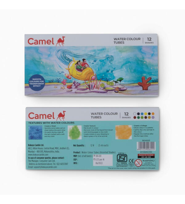 Camel Water Color Tube 12 Shades - Image 2