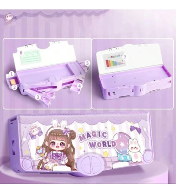 Magic World Magnetic Double sided pencil box