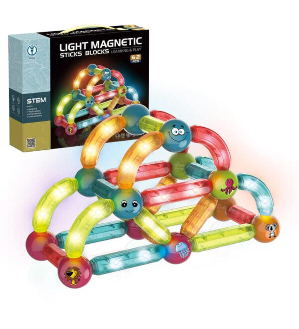 Light Magnetic Building Blocks 52 PCS - Image 3