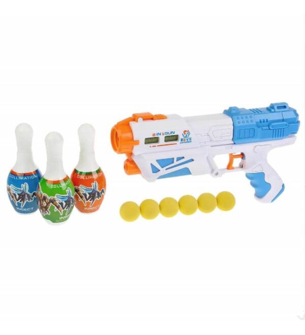 2 in 1 Water Shoot Gun with Bowling - Image 5