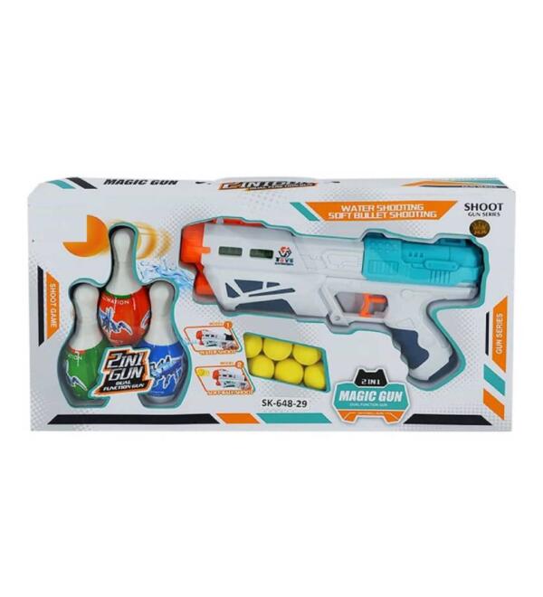 2 in 1 Water Shoot Gun with Bowling - Image 4