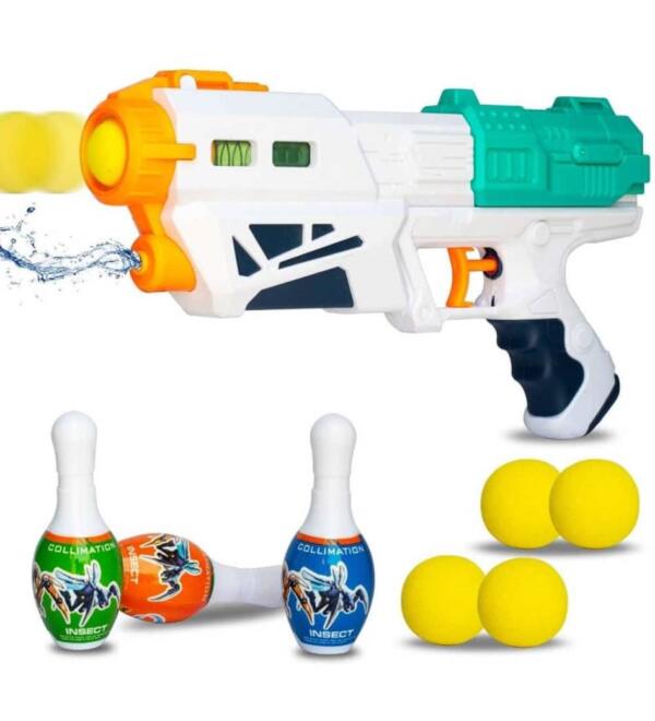 2 in 1 Water Shoot Gun with Bowling - Image 2